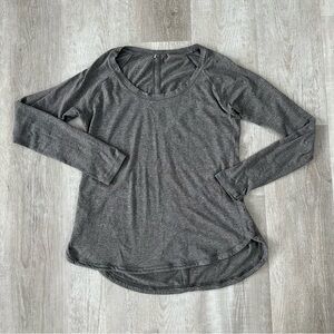 Calia By Carrie Underwood Gray Long Sleeve Activewear Shirt